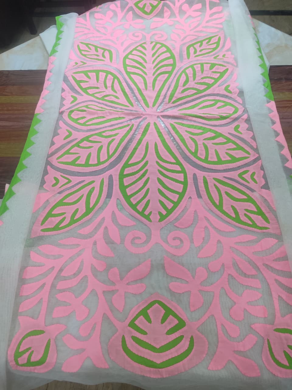 Handcrafted Cotton Net Dupatta